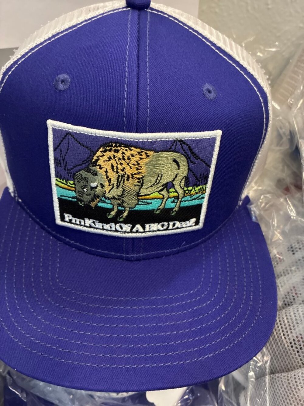 Justin Snapback Trucker Cap Purple Bison I'm Kind Of A BIG Deal New With Tags